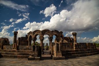 Zvartnots Cathedral is a medieval Armenian cathedral near Vagharshapat (Ejmiatsin), Armenia.